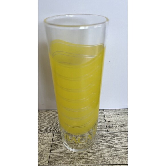 Libbey Bacardi Limon Highball Rum Glasses 7" Tall Yellow 14 oz Set of 2 - Picture 3 of 7